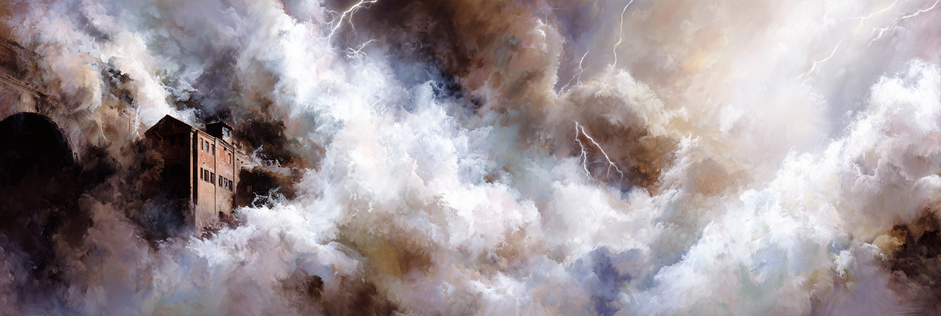 Dramatisches Gewitter Über Historischem Gebäude | Nahaufnahmen | Natur