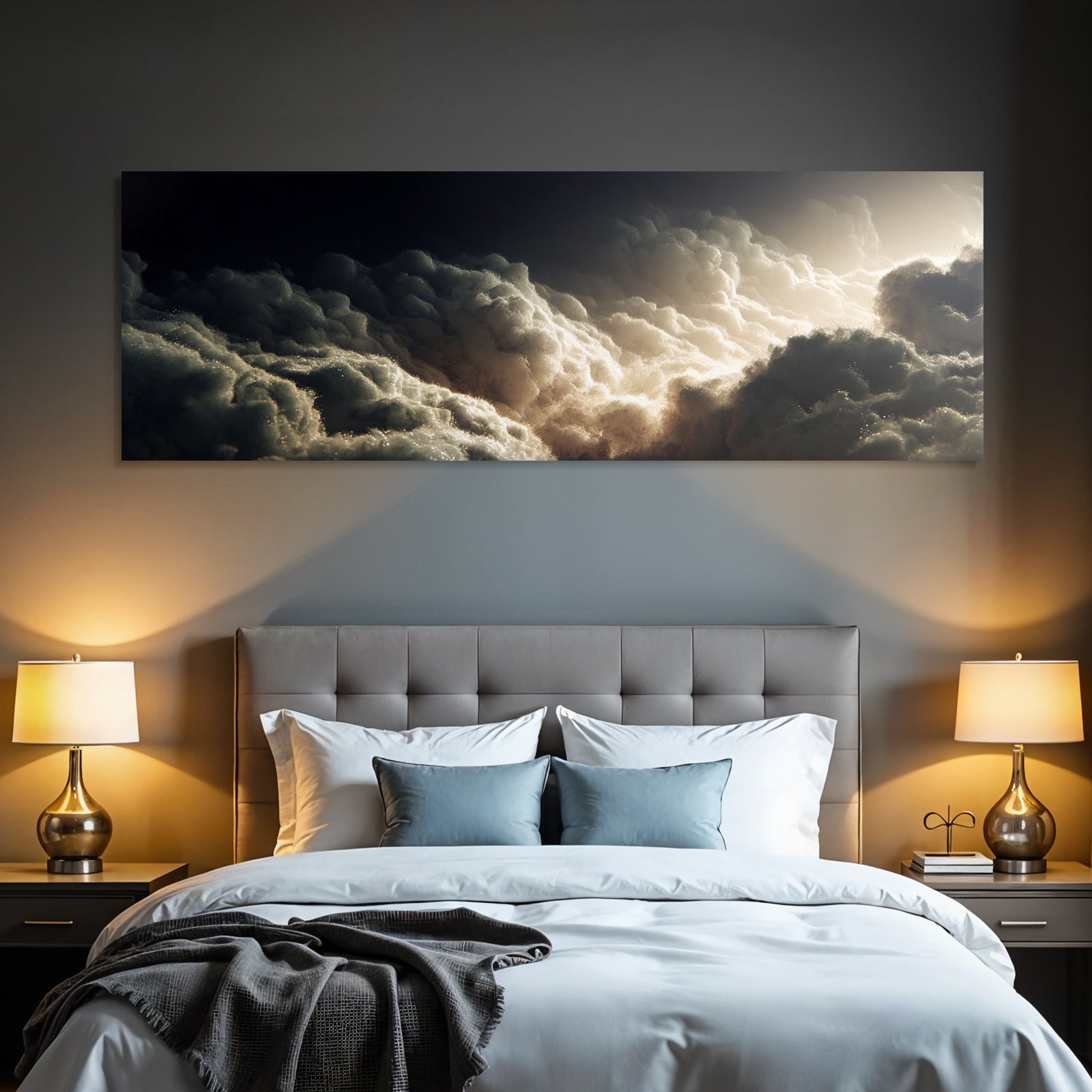 Fluffige Beleuchtete Wolkenlandschaft