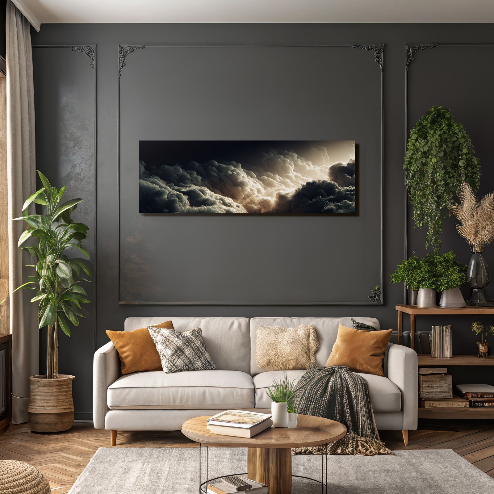 Fluffige Beleuchtete Wolkenlandschaft