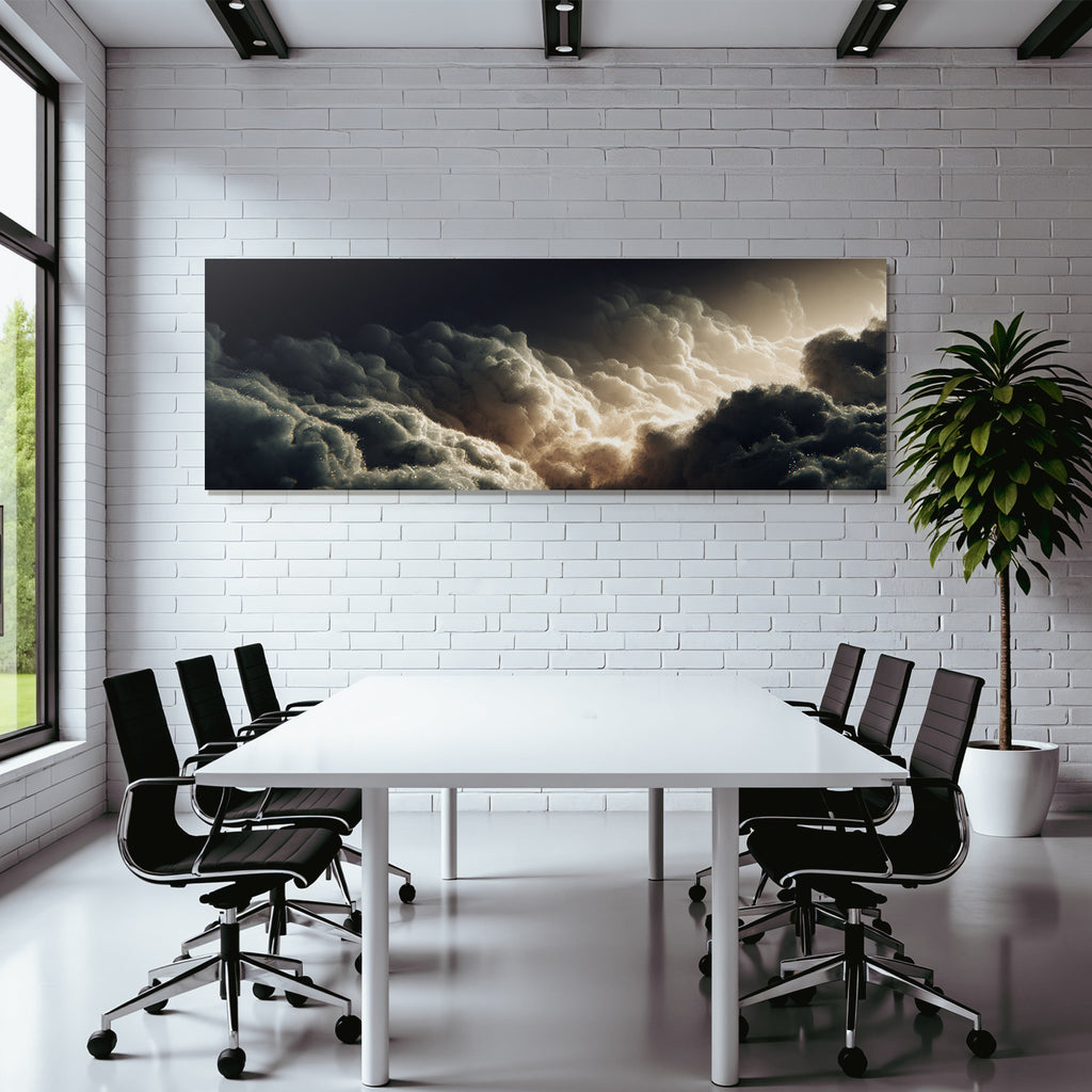 Fluffige Beleuchtete Wolkenlandschaft