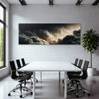 Fluffige Beleuchtete Wolkenlandschaft
