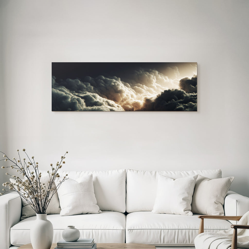 Fluffige Beleuchtete Wolkenlandschaft