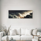 Fluffige Beleuchtete Wolkenlandschaft