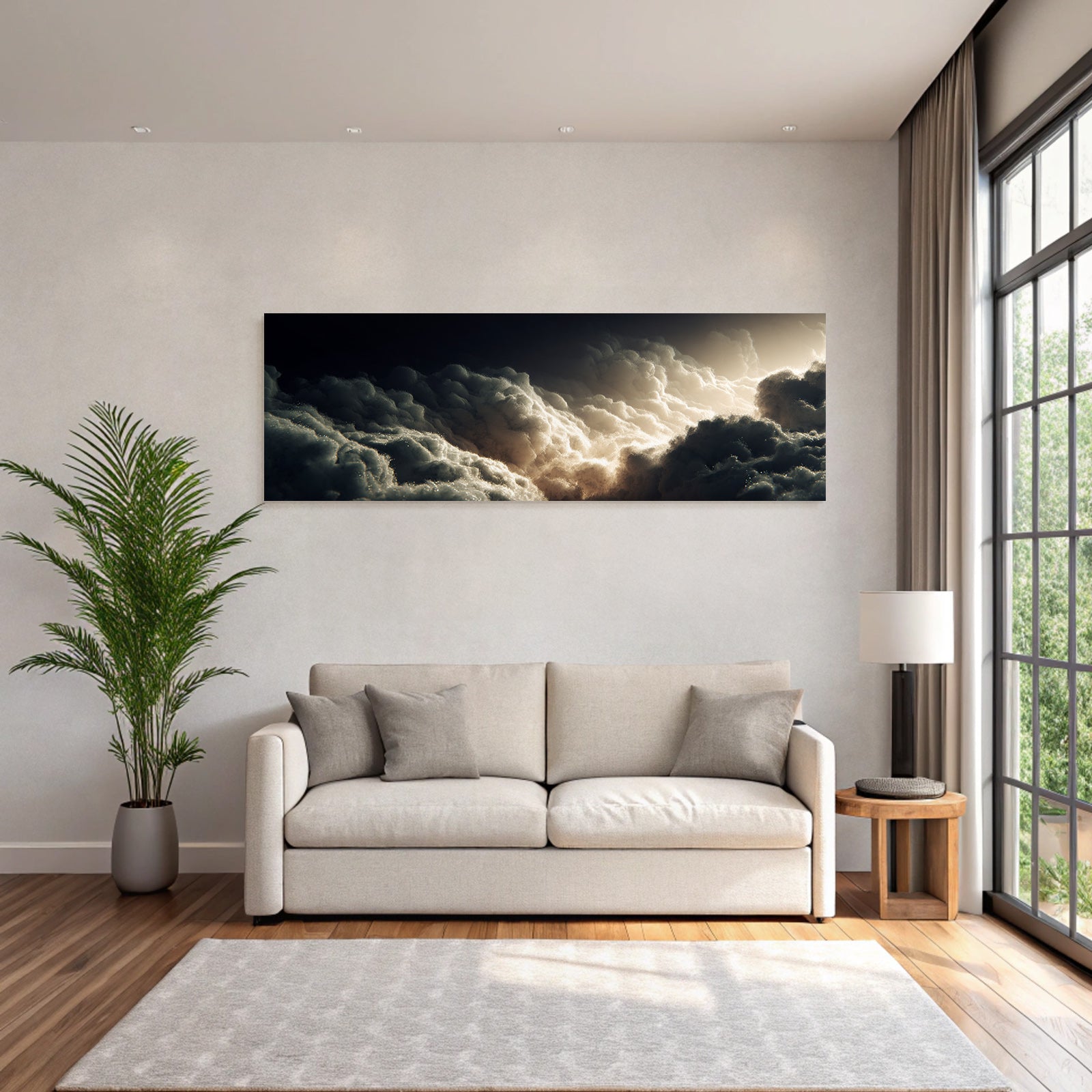 Fluffige Beleuchtete Wolkenlandschaft