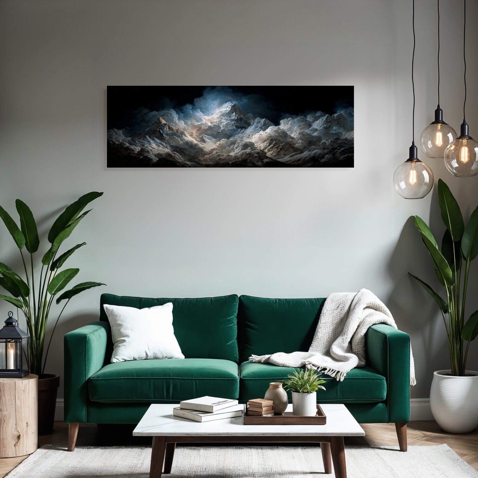 Mystische Berglandschaft Mit Zerklüfteten Spitzen Und Nebel