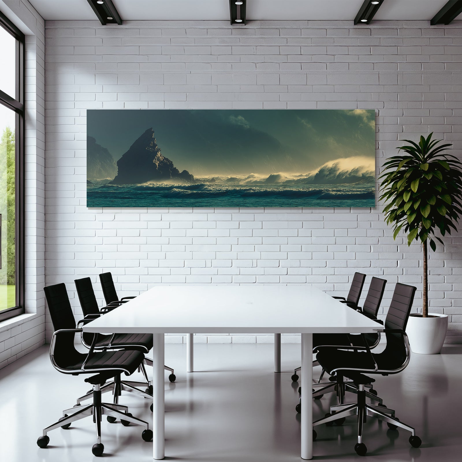 Raü Küste Mit Felsformation Unter Dramatischem Himmel