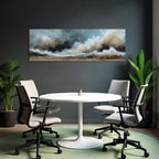 Sturmige Meereslandschaft Mit Tosenden Wellen