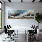 Sturmige Meereslandschaft Mit Tosenden Wellen