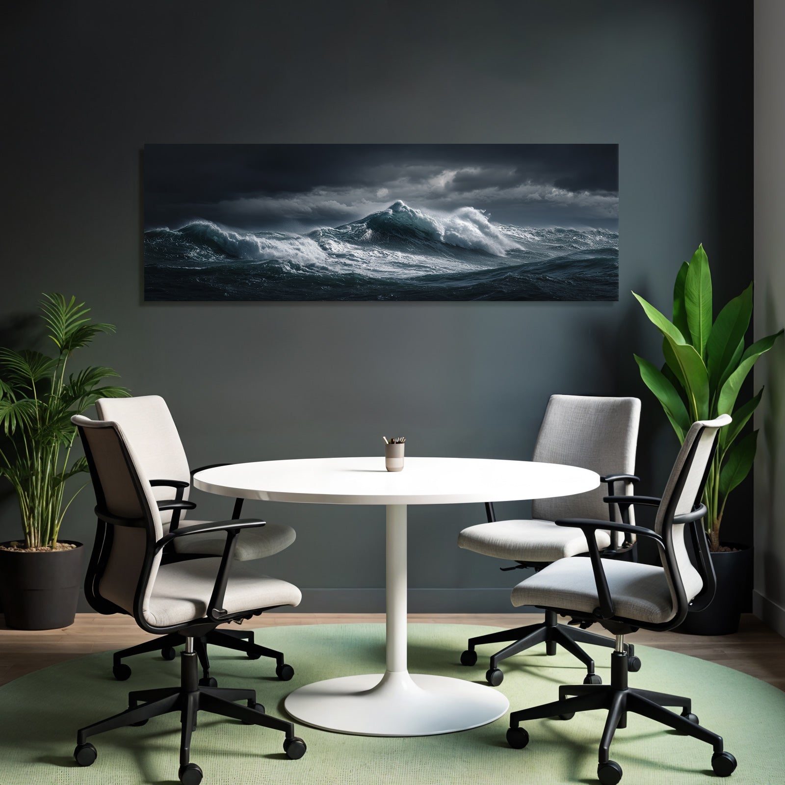 Sturmmeer Mit Tosenden Wellen