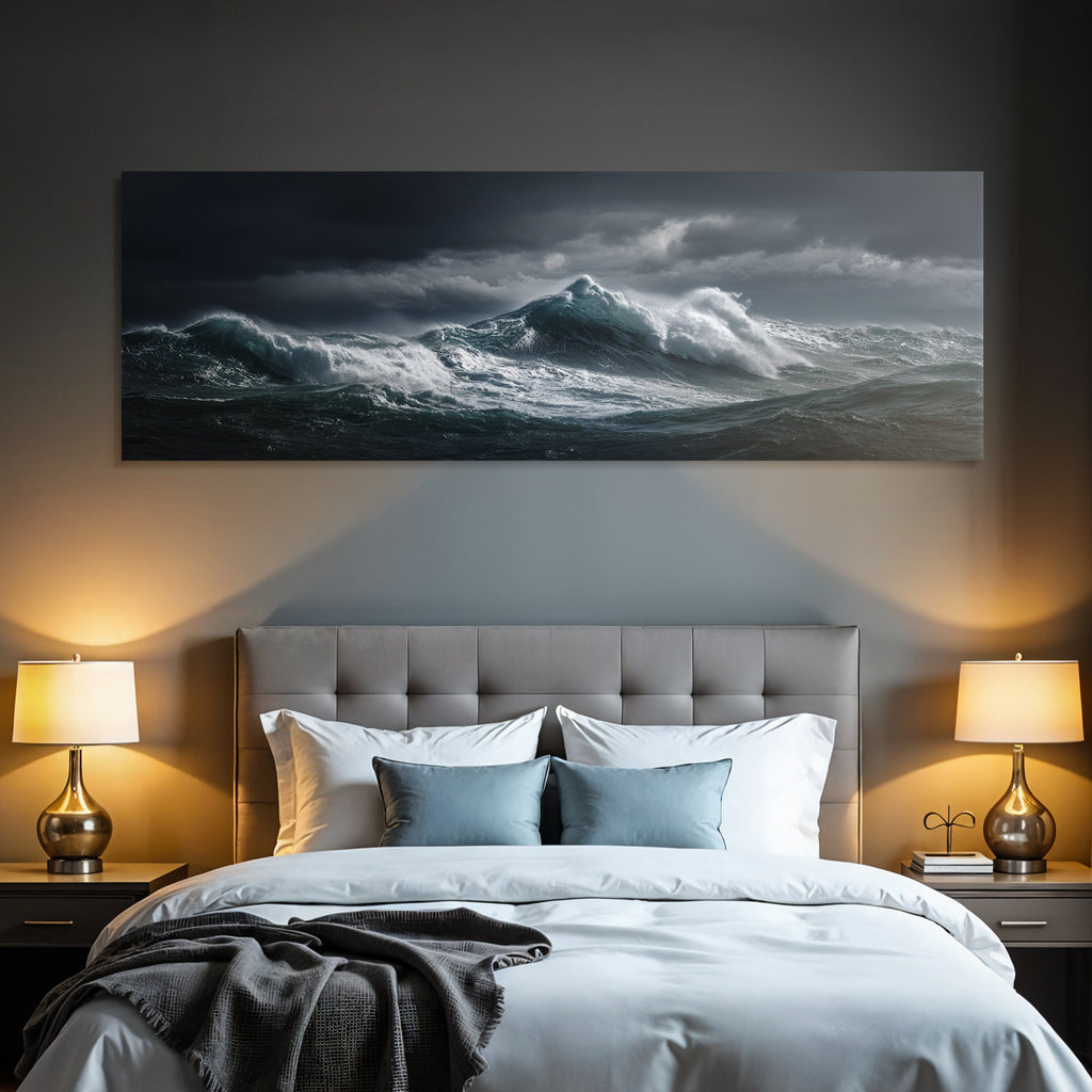 Sturmmeer Mit Tosenden Wellen