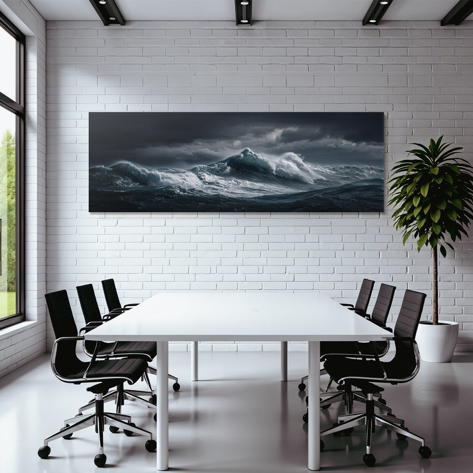 Sturmmeer Mit Tosenden Wellen