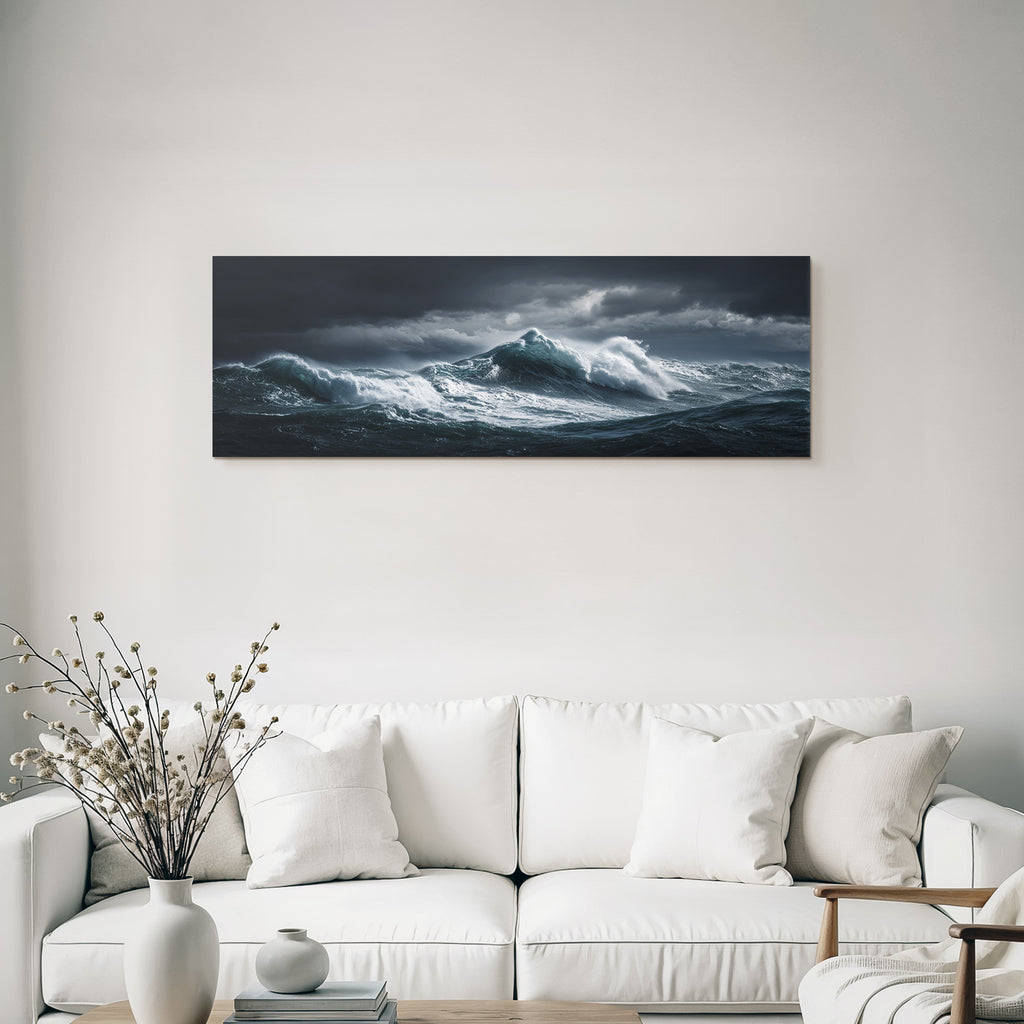 Sturmmeer Mit Tosenden Wellen