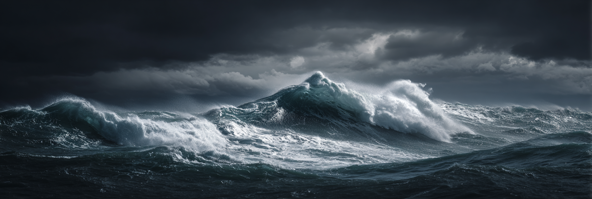 Sturmmeer Mit Tosenden Wellen | Nahaufnahmen | Natur