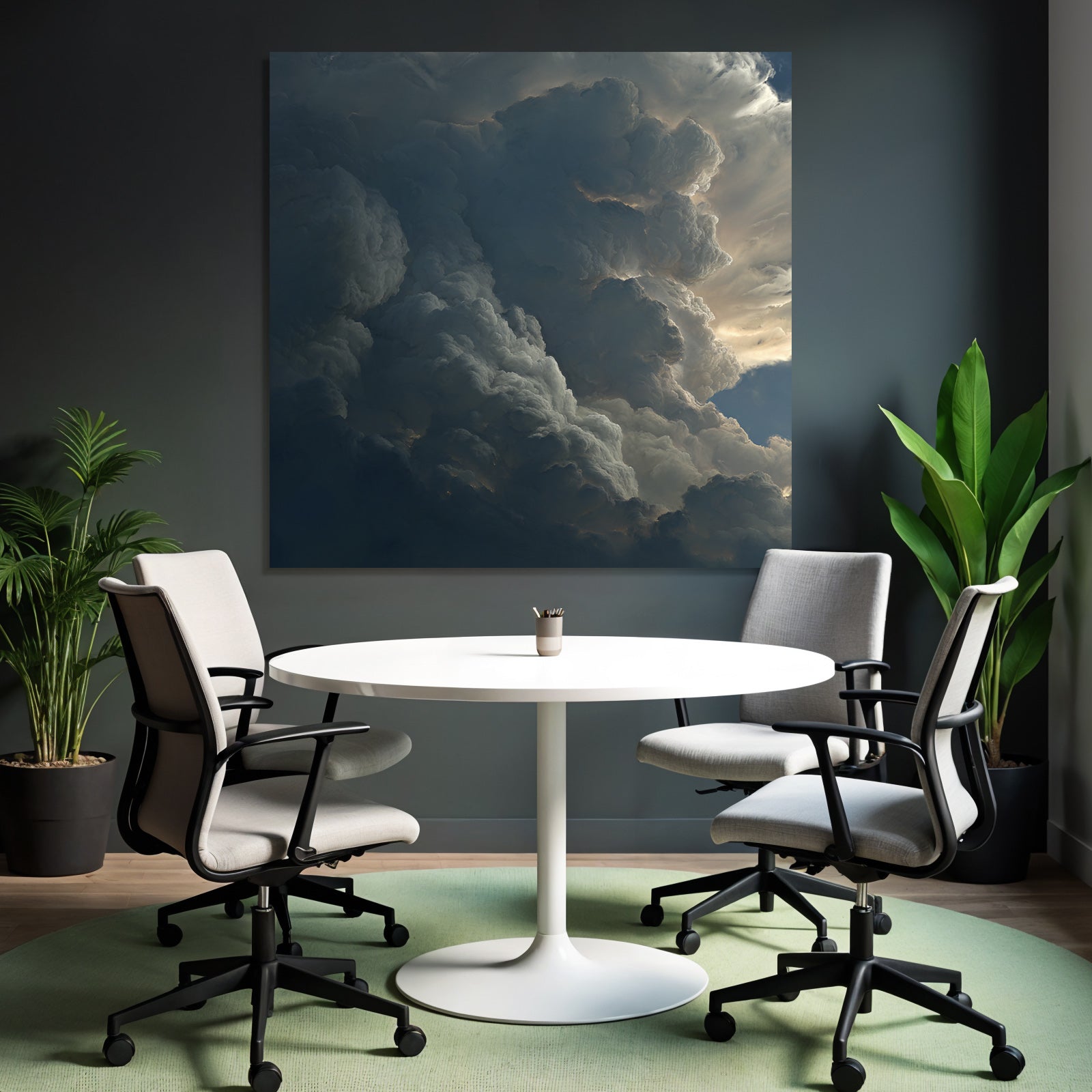 Dramatischer Himmel Mit Wogenden Wolken