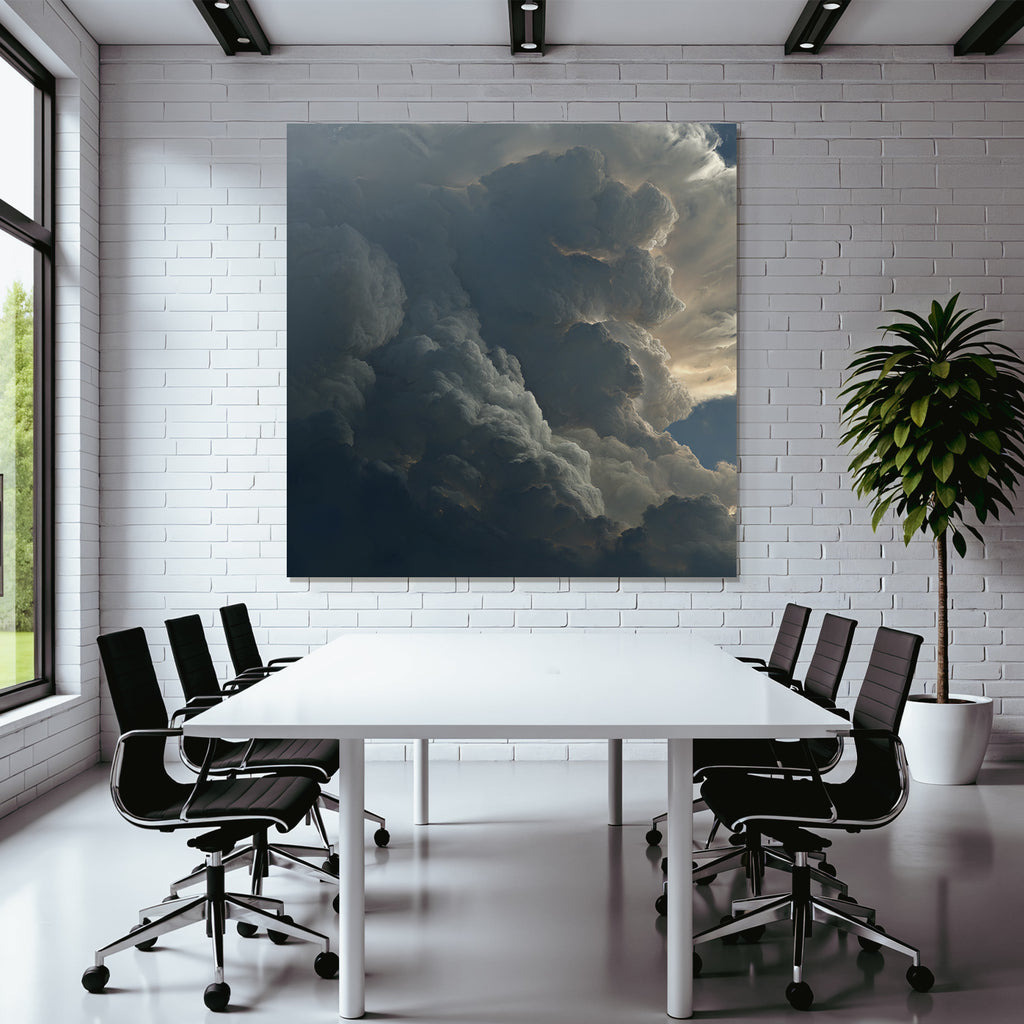 Dramatischer Himmel Mit Wogenden Wolken