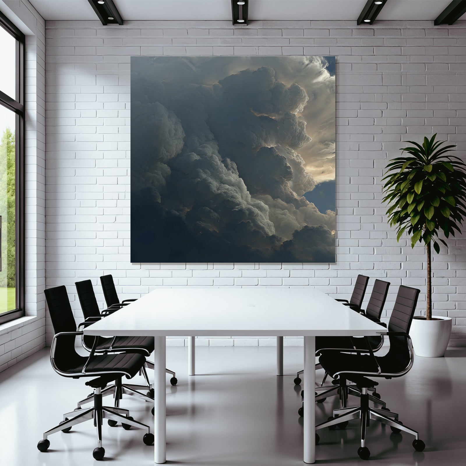 Dramatischer Himmel Mit Wogenden Wolken