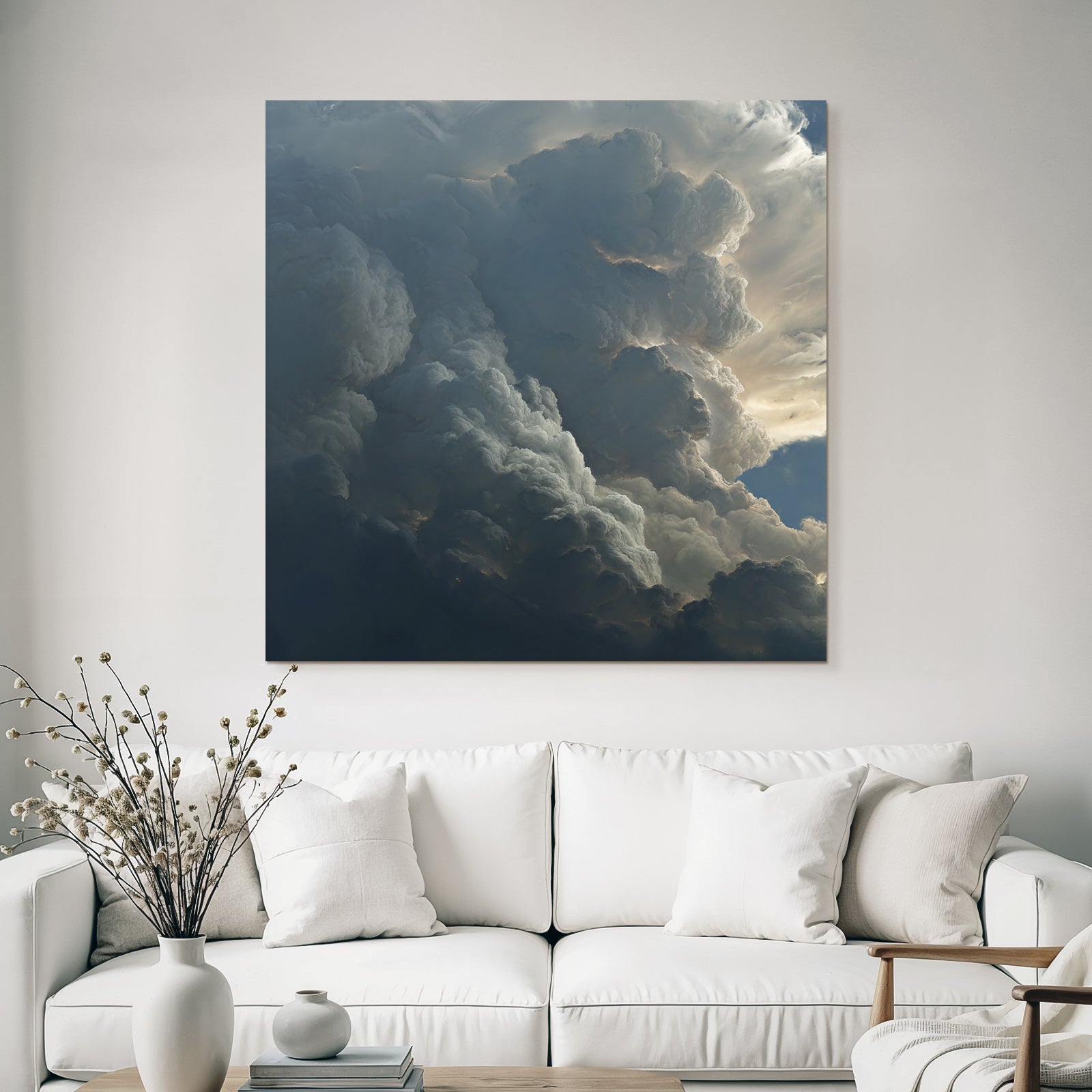 Dramatischer Himmel Mit Wogenden Wolken