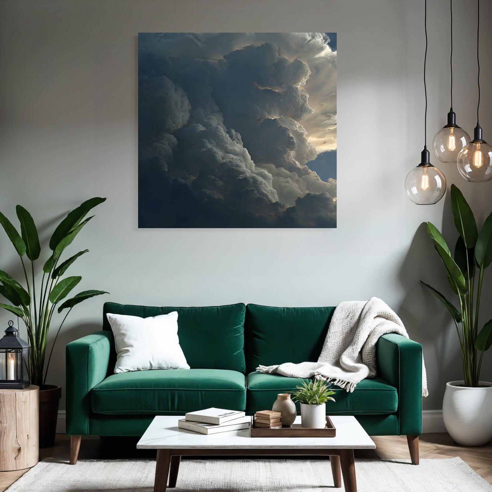 Dramatischer Himmel Mit Wogenden Wolken
