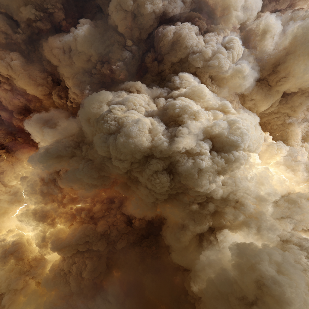 Grosse Rauchwolke Durch Feürexplosion | Nahaufnahmen | Natur