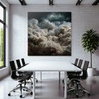 Turbulente Sturmwolken Mit Blitz