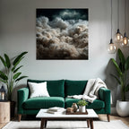 Turbulente Sturmwolken Mit Blitz