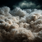 Turbulente Sturmwolken Mit Blitz | Nahaufnahmen | Natur