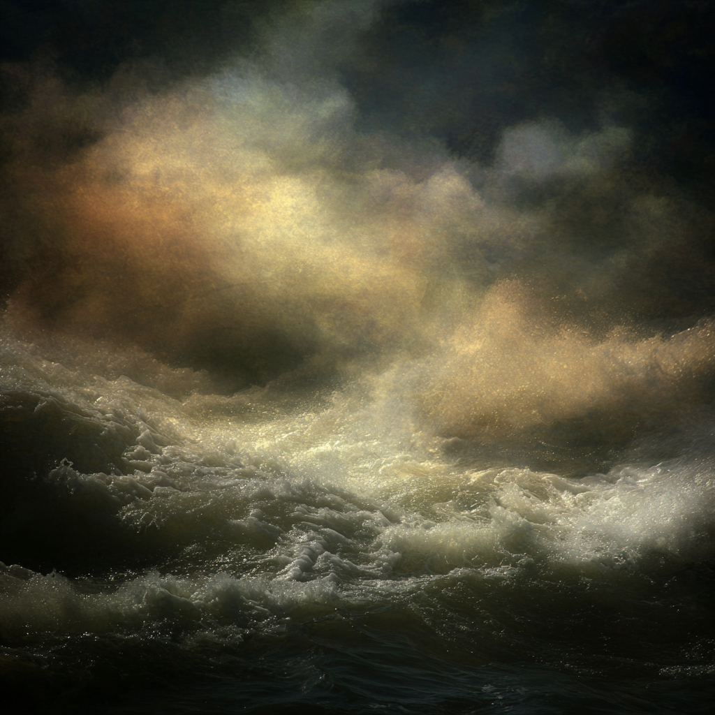 Turbulentes Meer Im Sturm Und Abendrot | Nahaufnahmen | Natur