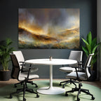 Abstrakte Landschaft Mit Wolken Hügeln Und Licht
