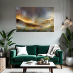 Abstrakte Landschaft Mit Wolken Hügeln Und Licht