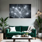 Abstrakte Monochrome Neuronale Netze Lichtspuren Visualisierung