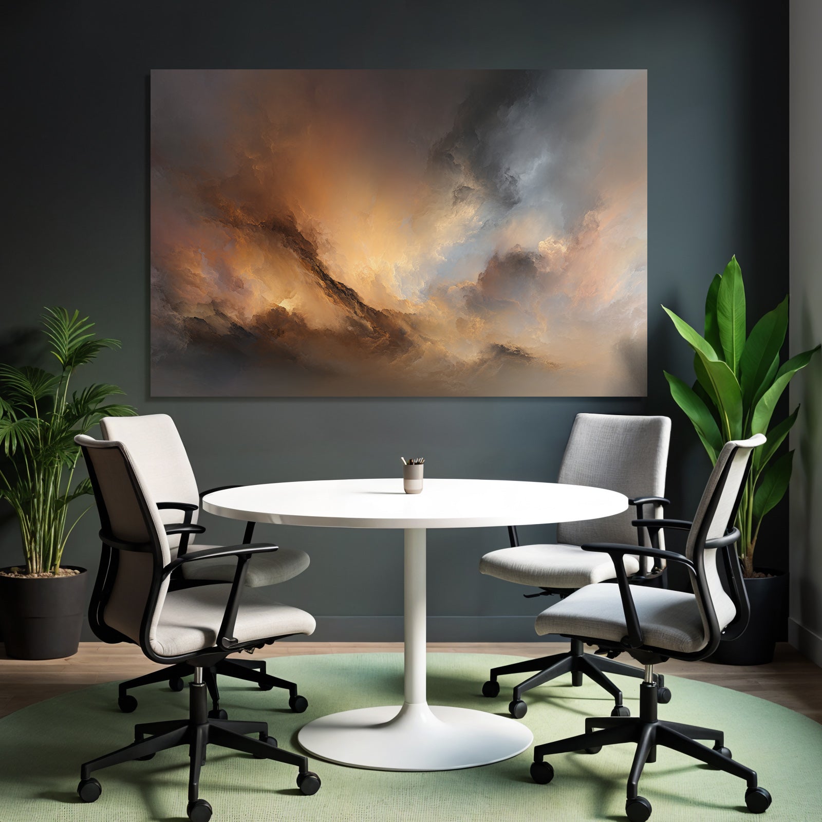 Erhabene Wolkenlandschaft In Warmen Und Kalten Tönen
