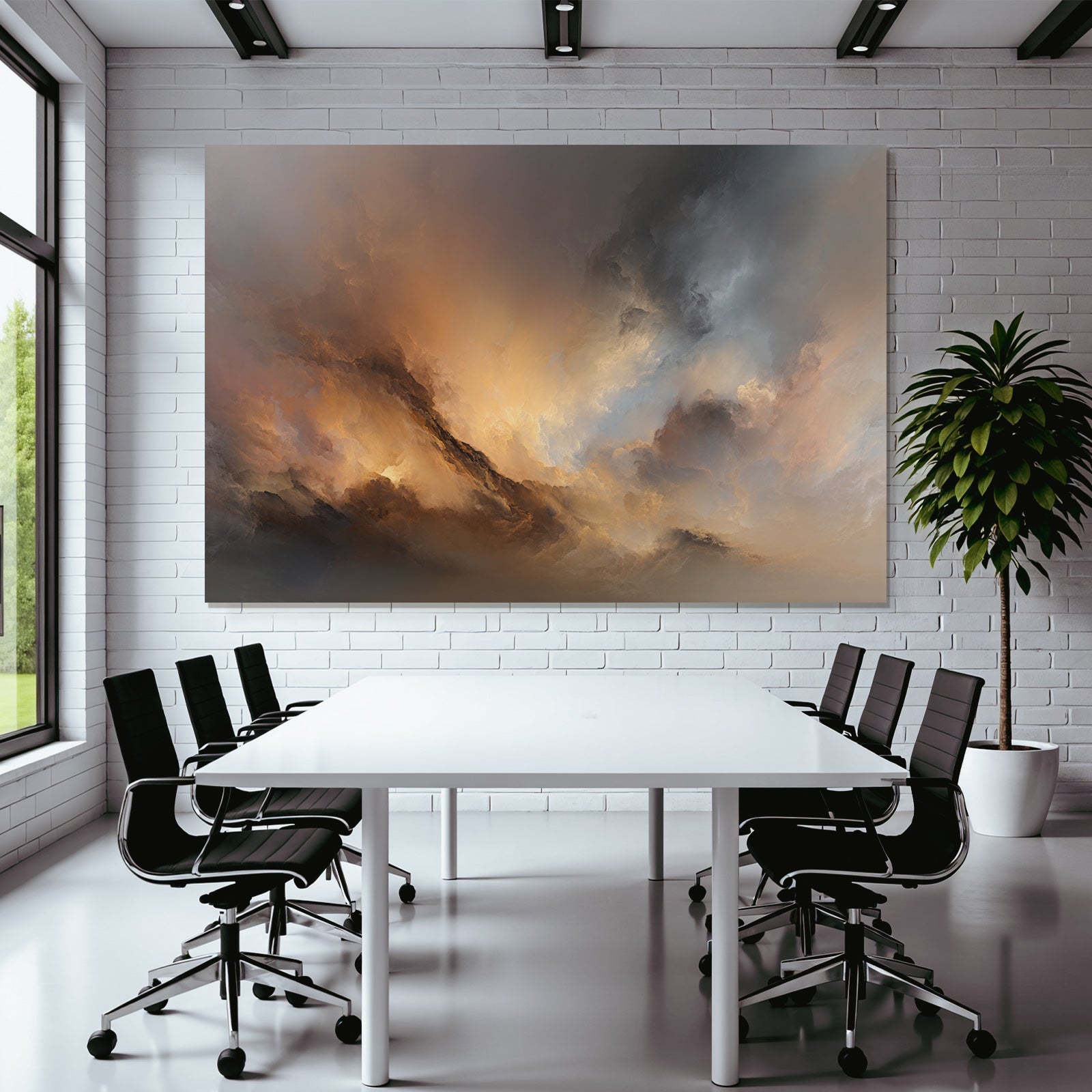 Erhabene Wolkenlandschaft In Warmen Und Kalten Tönen