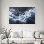 Turbulentes Sturmmeer Und Tosende Wolken