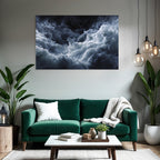 Turbulentes Sturmmeer Und Tosende Wolken