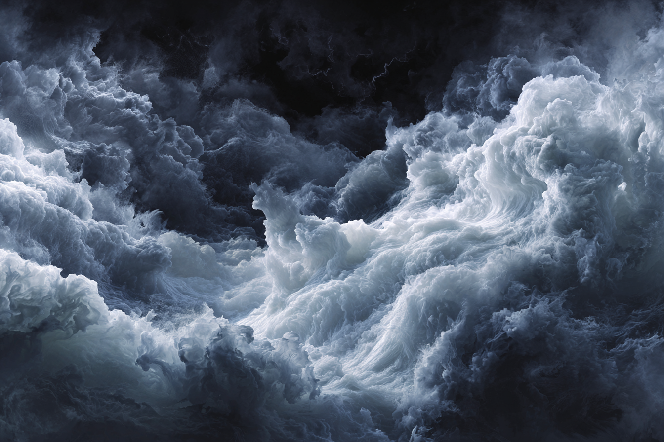 Turbulentes Sturmmeer Und Tosende Wolken | Nahaufnahmen | Natur