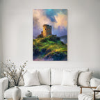 Alter Stein Turm Am Hang Vor Buntem Himmel
