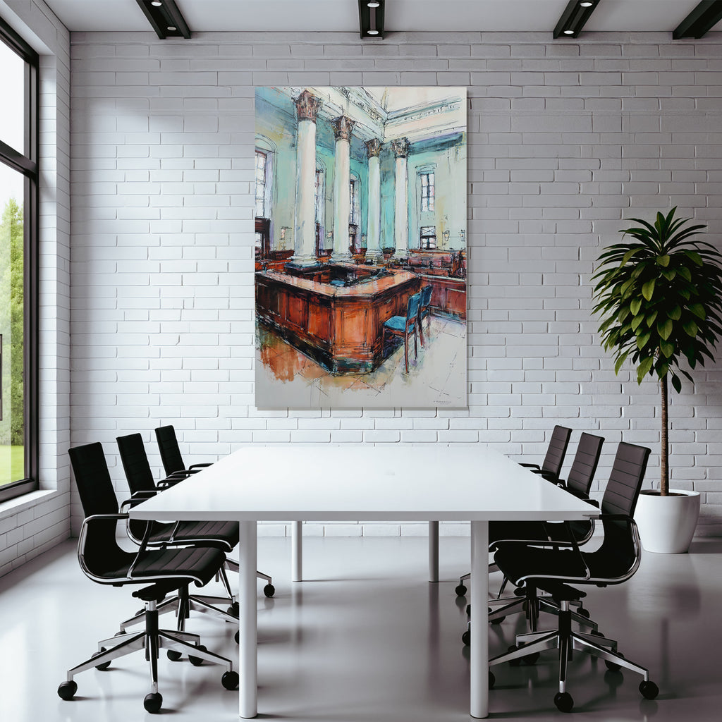 Gerichtssaal Kunstvolle Innensicht