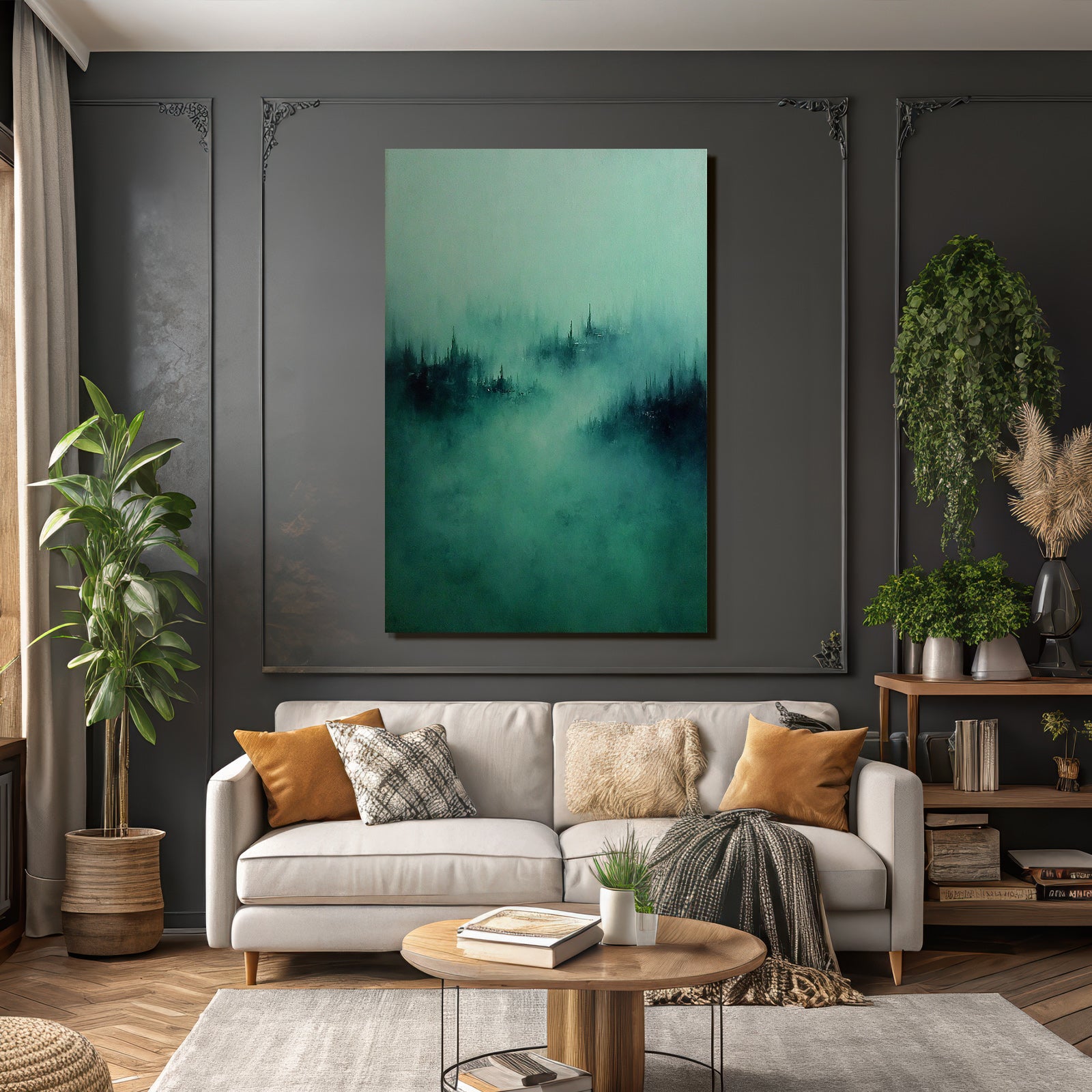 Mystische Nebelhafte Landschaft