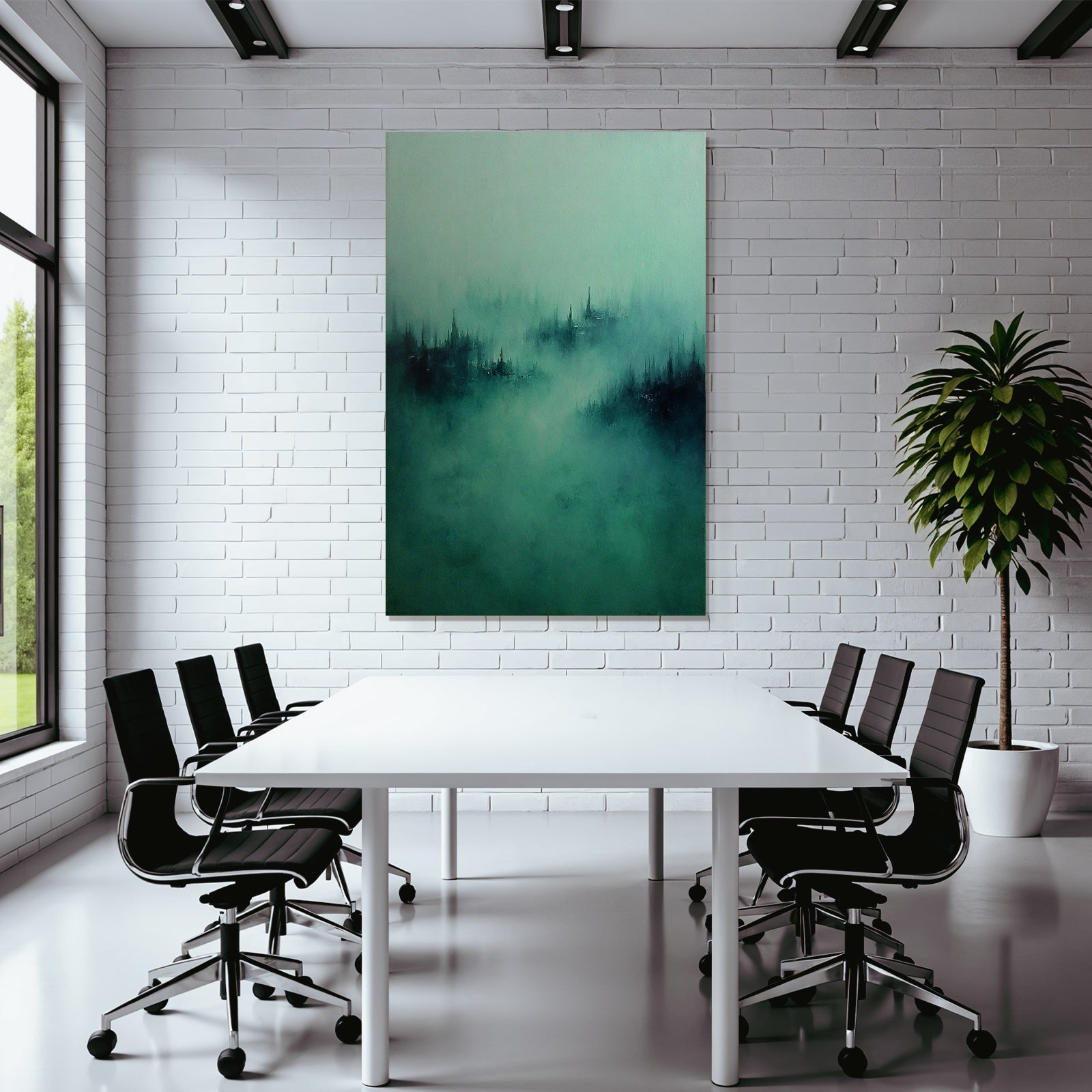 Mystische Nebelhafte Landschaft