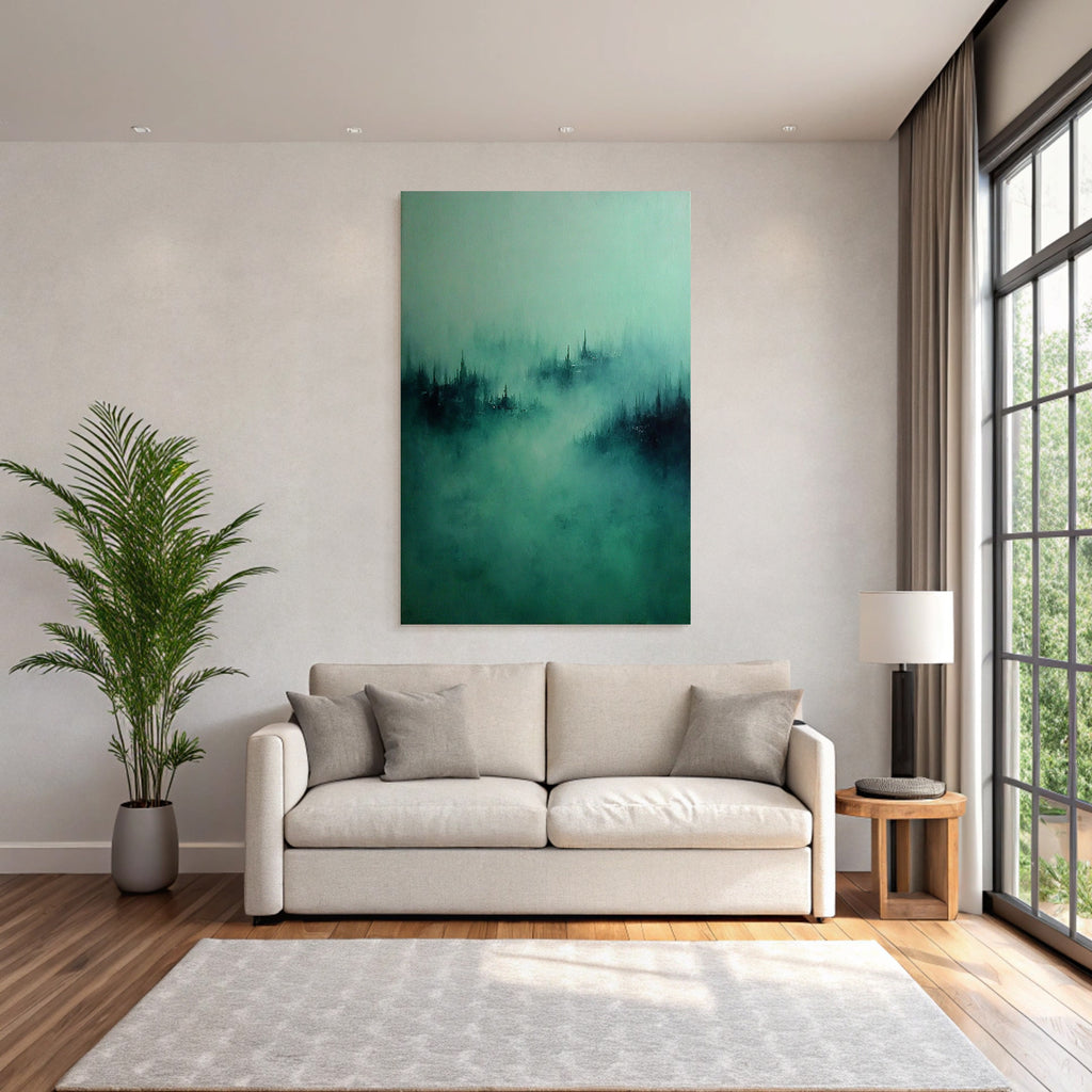 Mystische Nebelhafte Landschaft