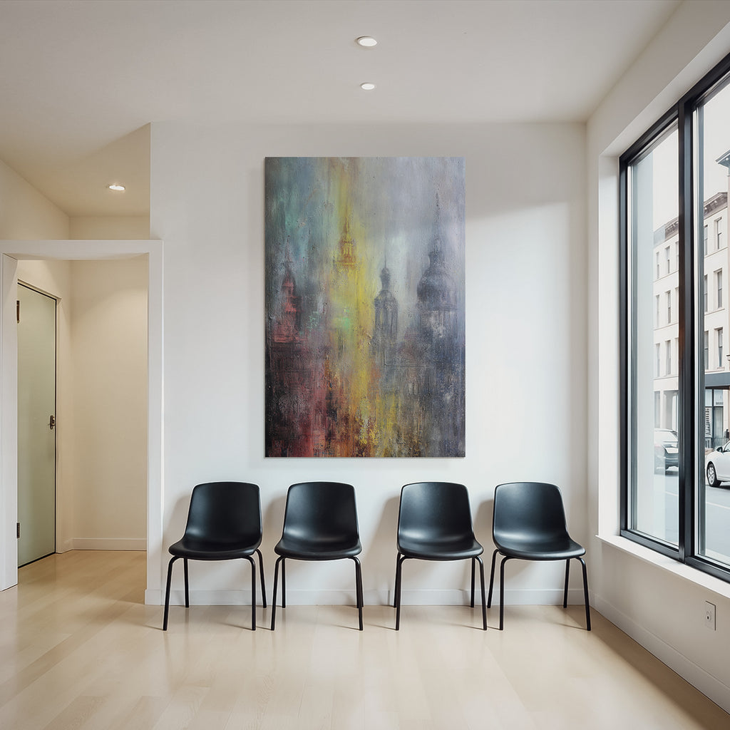 Traumhafte Architektursilhoütten Im Dunst
