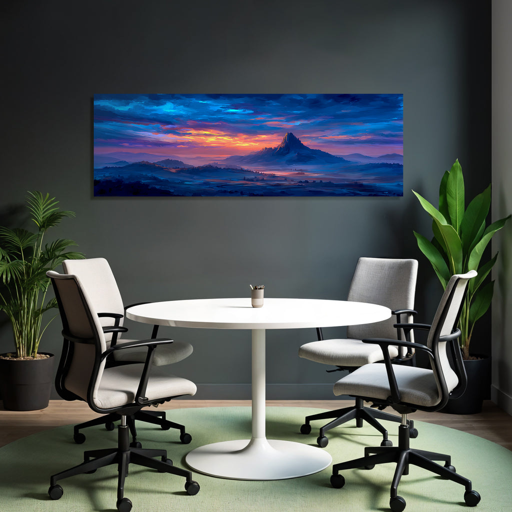 Dramatische Berglandschaft Am Sonnenuntergang