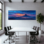 Dramatische Berglandschaft Am Sonnenuntergang