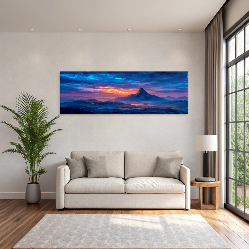 Dramatische Berglandschaft Am Sonnenuntergang