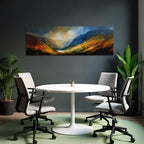 Dramatische Landschaft Mit Berghang Und See
