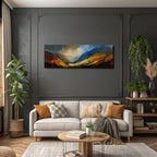 Dramatische Landschaft Mit Berghang Und See