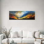 Dramatische Landschaft Mit Berghang Und See