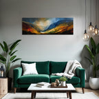 Dramatische Landschaft Mit Berghang Und See