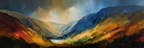 Dramatische Landschaft Mit Berghang Und See | Nebel und Wetter | Natur