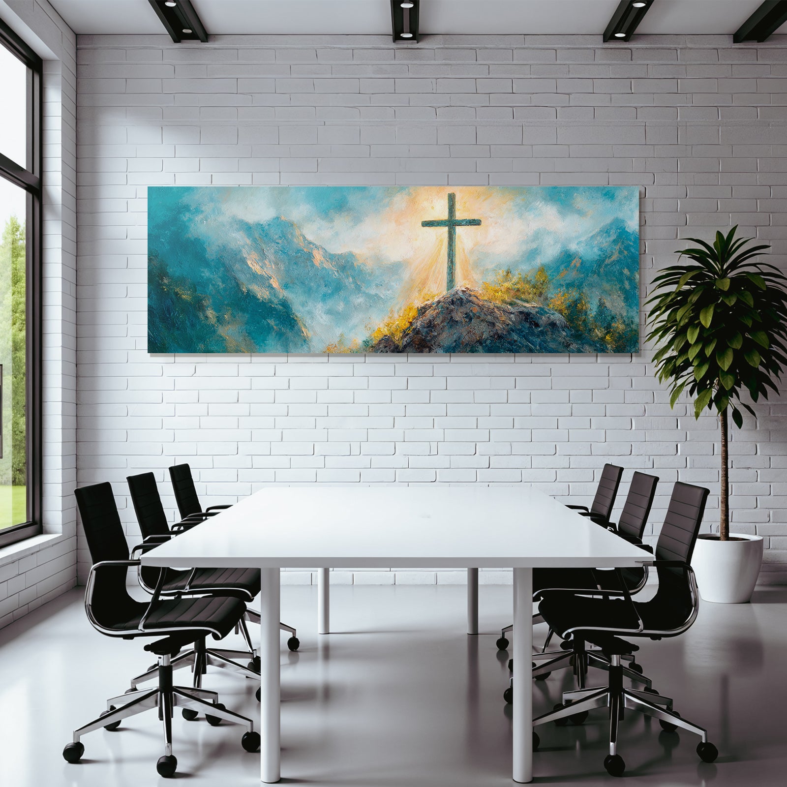 Kreuz Auf Dem Felsigen Gipfel Der Hoffnung